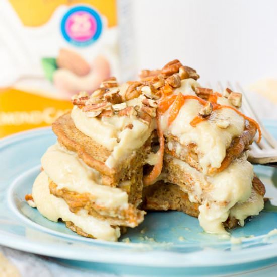 Carrot Cake Pancakes w Cashew Cream