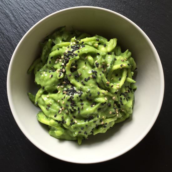 Zoodles with Avocado & Spinach