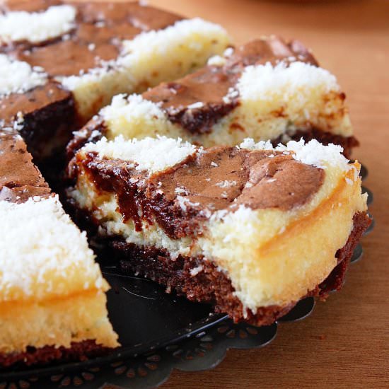 coconut cheesecake brownie