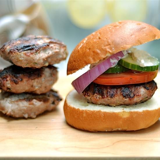 Grilled Greek Turkey Burgers