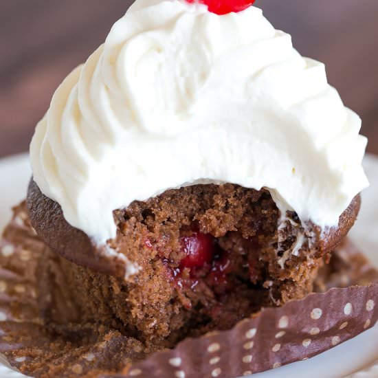 Cherry Coke Float Cupcakes