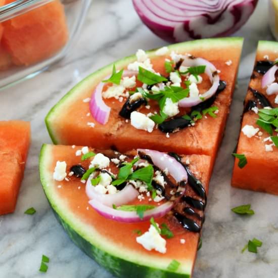 Mediterranean Watermelon Pizza