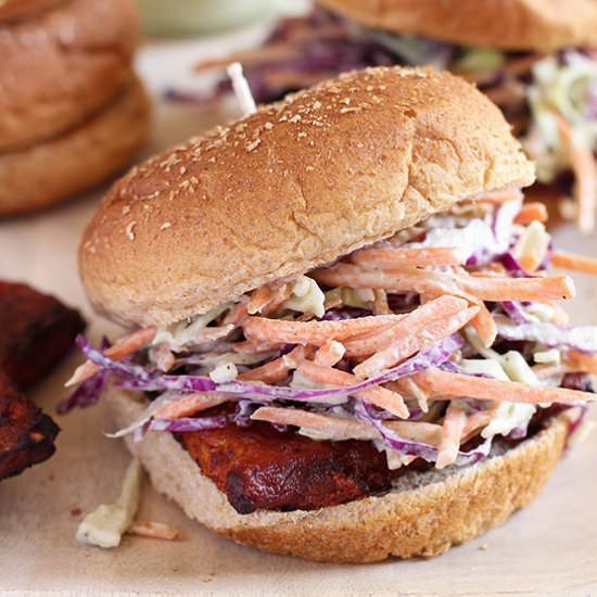 Barbecue Ranch Tempeh Burgers