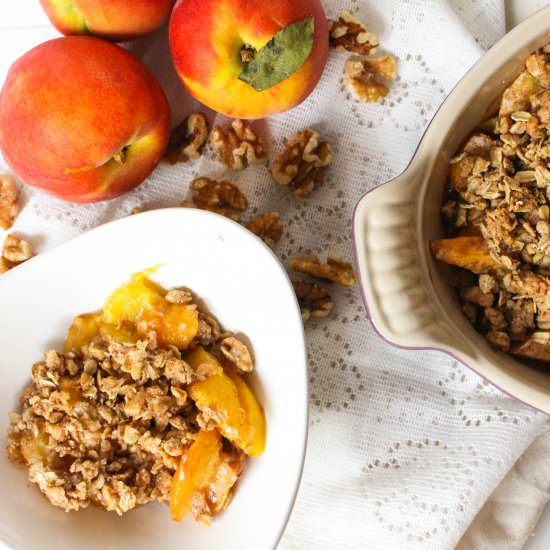 Peach Walnut Crisp