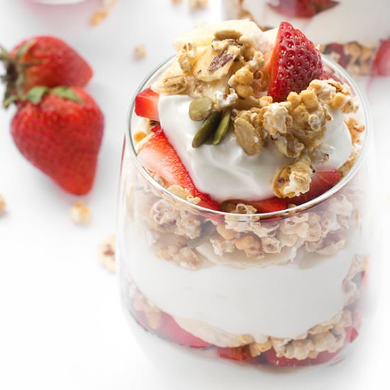 Strawberry Banana Yogurt Parfaits