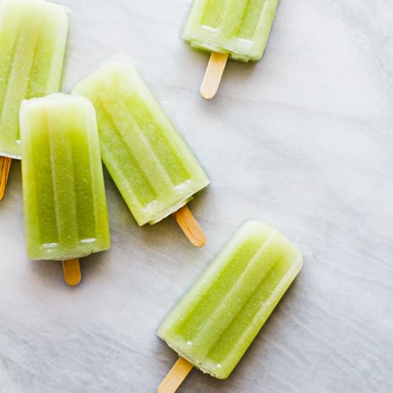 Cucumber Mint Green Tea Popsicles