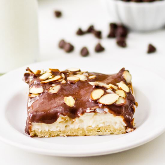 Almond Joy Cream Pie Bars