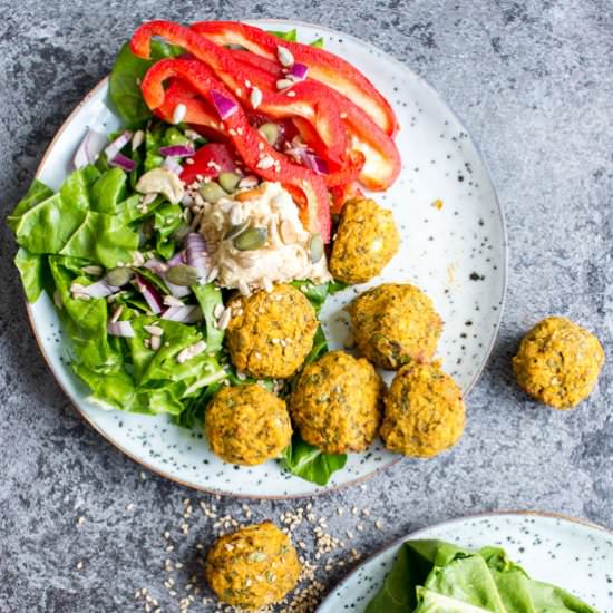 Baked Sweet Potato Falafel