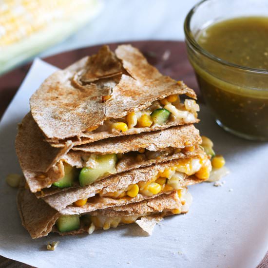 Vegetarian Calabacitas Quesadillas