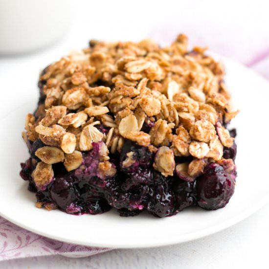 Ultimate Healthy Blueberry Crumble