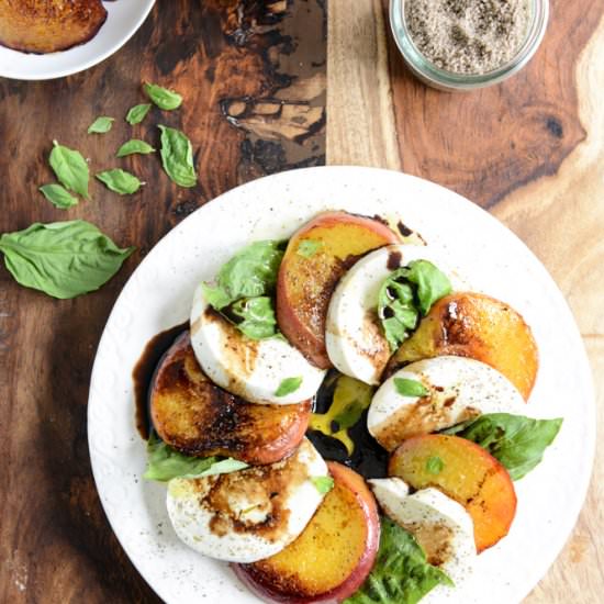 caramelized peach caprese