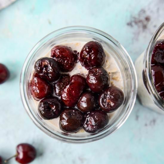 butter-roasted cherry swirl oats