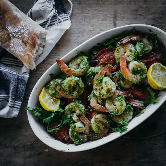 Cilantro Pesto Shrimp