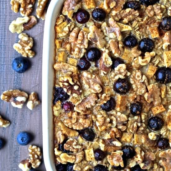 Blueberry & Walnut Baked Oatmeal