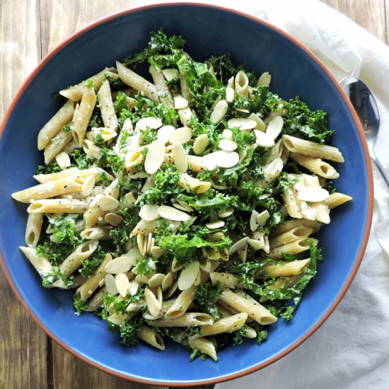 Kale Caesar Pasta Salad