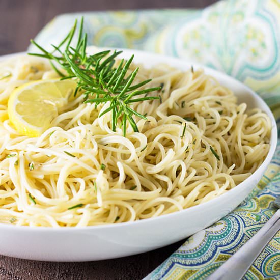 Lemon Garlic Rosemary Pasta