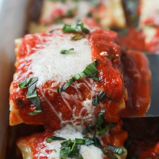Spinach Lasagna Rolls
