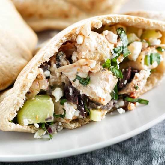 Greek Pitas with Grilled Chicken