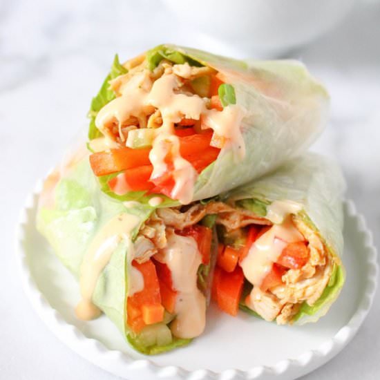 Buffalo Chicken Summer Rolls