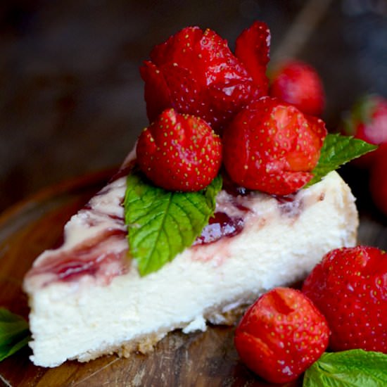 Strawberry Rose Cheesecake