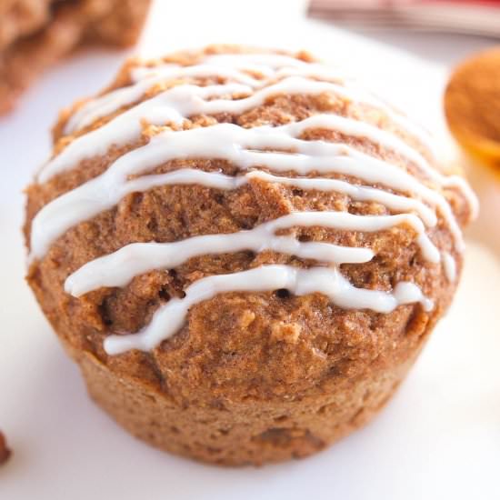 Vanilla Drizzled Chai Latte Muffins