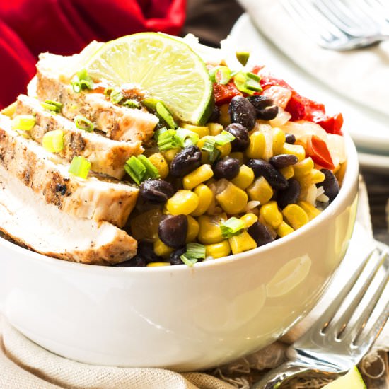 “Chipotle” Chicken Fajita Bowls