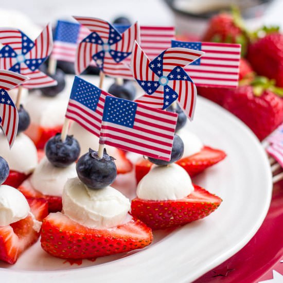 3 easy red, white + blue appetizers