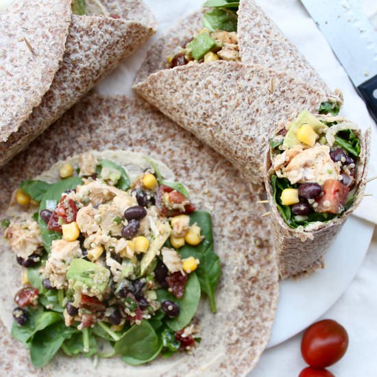 Mexican Chicken Quinoa Wraps