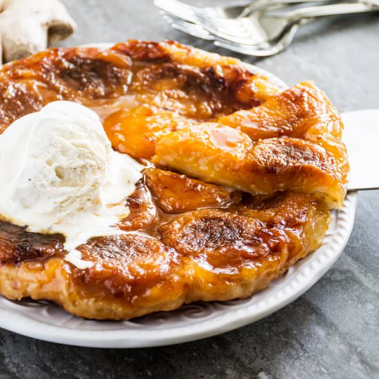 Gingered Peach Tarte Tatin