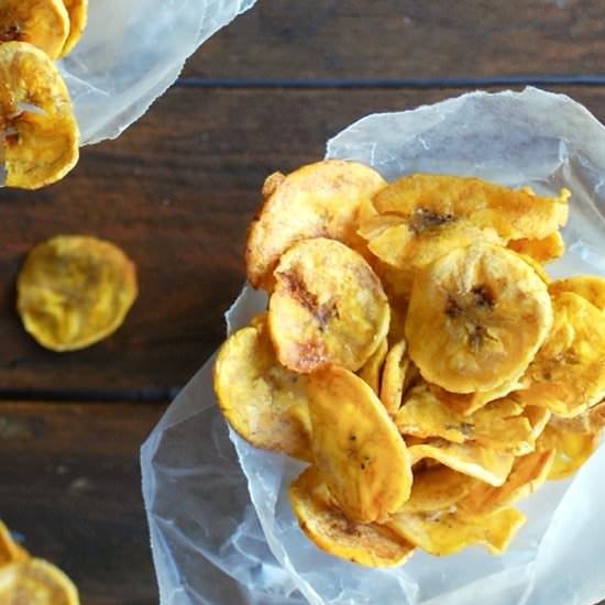 Baked Plantain Chips