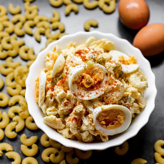 Deviled Egg Macaroni Salad