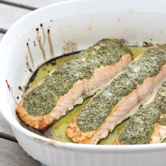 Easy Pesto Salmon