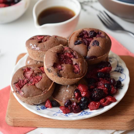 Cocoa Berry Almond Pancake Bites