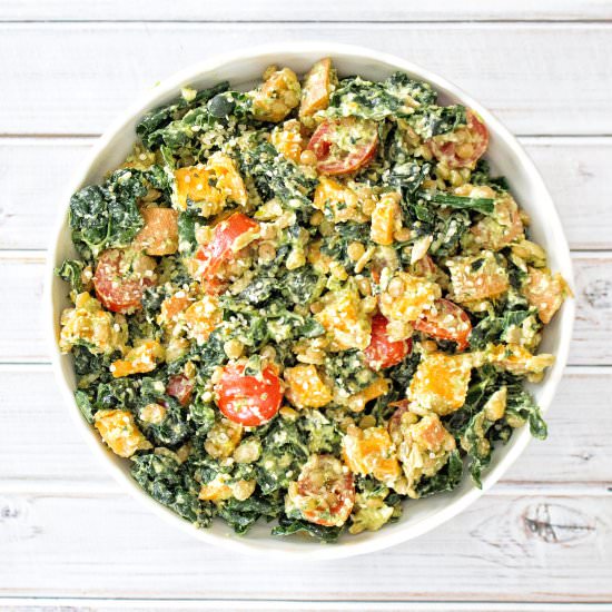 Kale Salad With Green Goddess Dressing