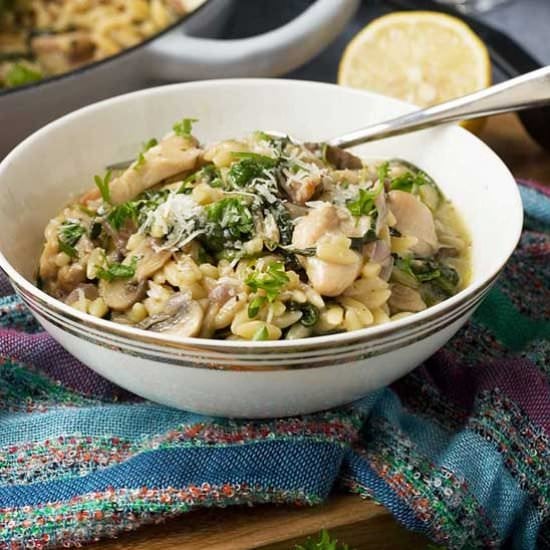 Chicken, Bacon and Mushroom Orzo