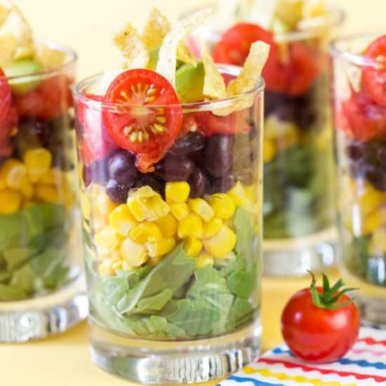 Layered Mini Southwestern Salads