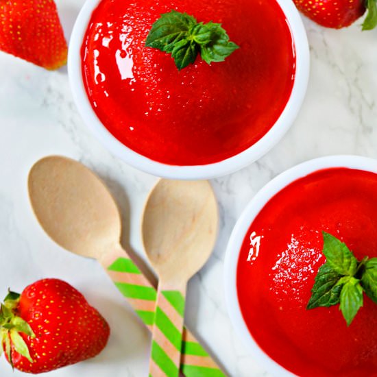 Strawberry Mojito Sorbet