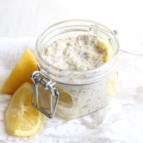 Lemon “Poppy” Overnight Oats
