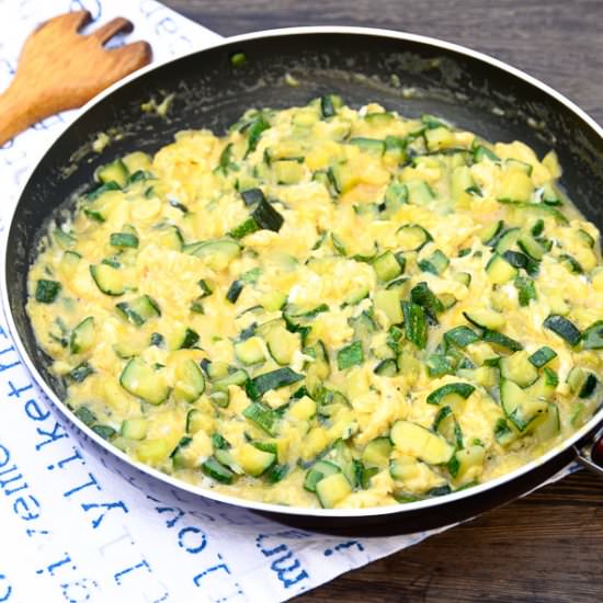 Zucchini Scrambled Eggs