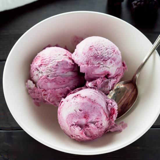 Fresh Blackberry Ice Cream