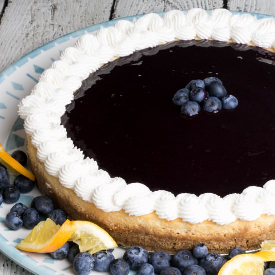Meyer Lemon & Blueberry Cheesecake