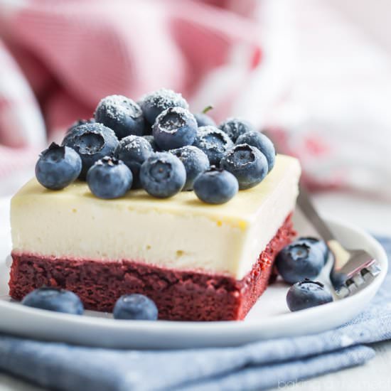 July 4th Red Velvet Cheesecake Bars