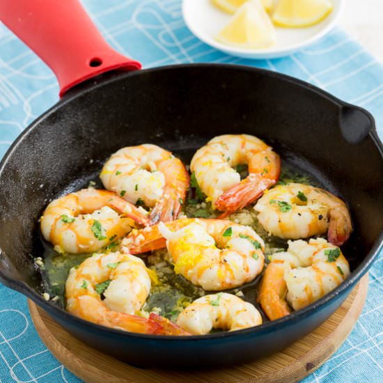 Lemon Garlic Prawns