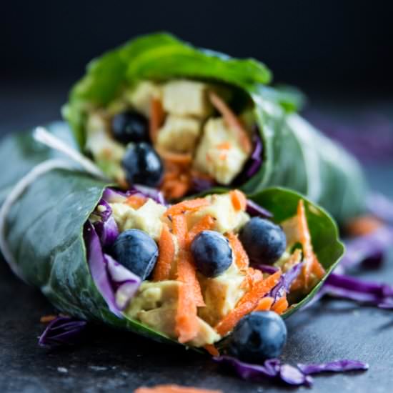 Turmeric Chicken Collard Wraps