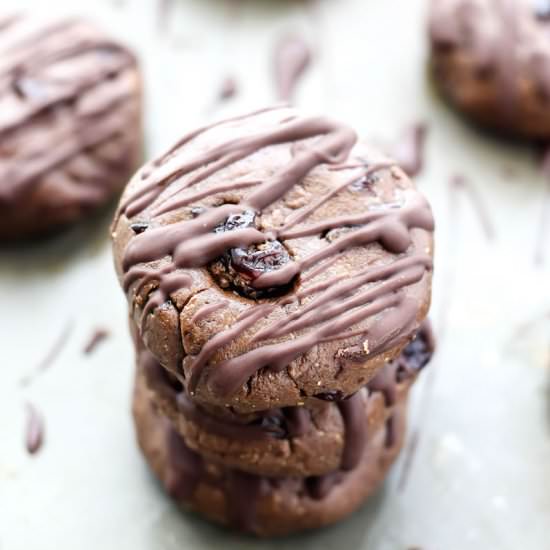 Chocolate Cherry Protein Cookies