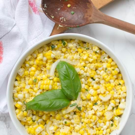 Crisp Corn Salad with Basil