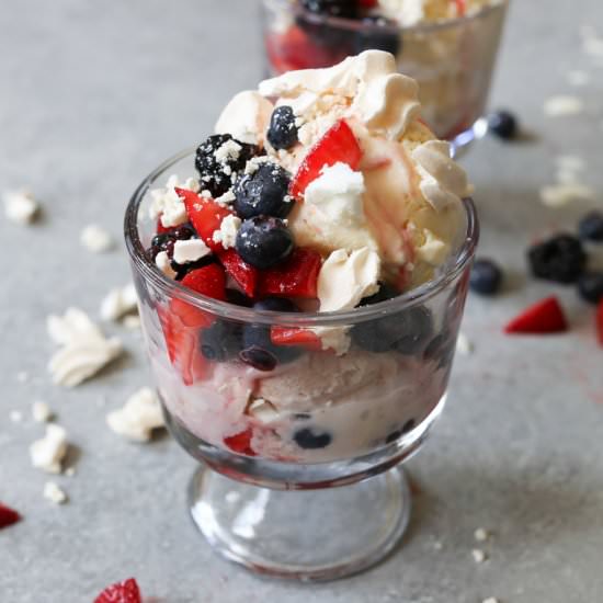 Easy Eton Mess Sundaes