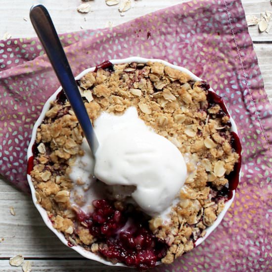 Boysenberry Bourbon Crisp