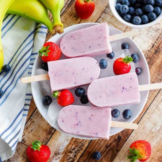 Banana Berry Smoothie Pops