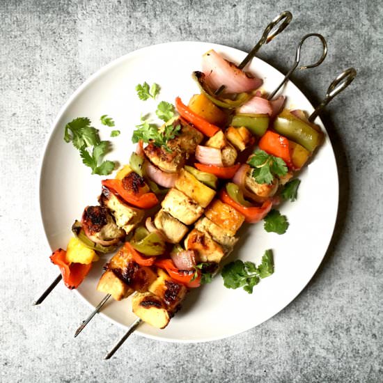 Pineapple Cilantro Chicken Kabobs